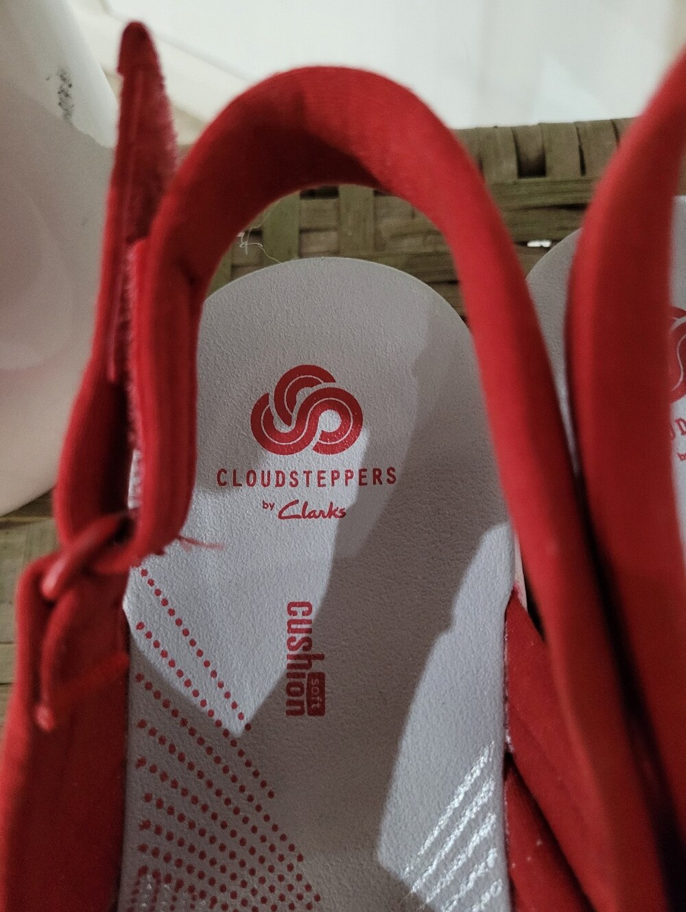 Clark's Arla Belle Cloud Stepper Red Knotted Slingback Sandals Sz 9W New In Box - Picture 5 of 8